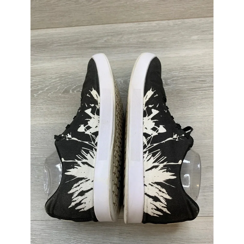 NOBULL Men's Canvas Sneaker Trainer Black White 10‎ Floral Graphic Casual Shoes